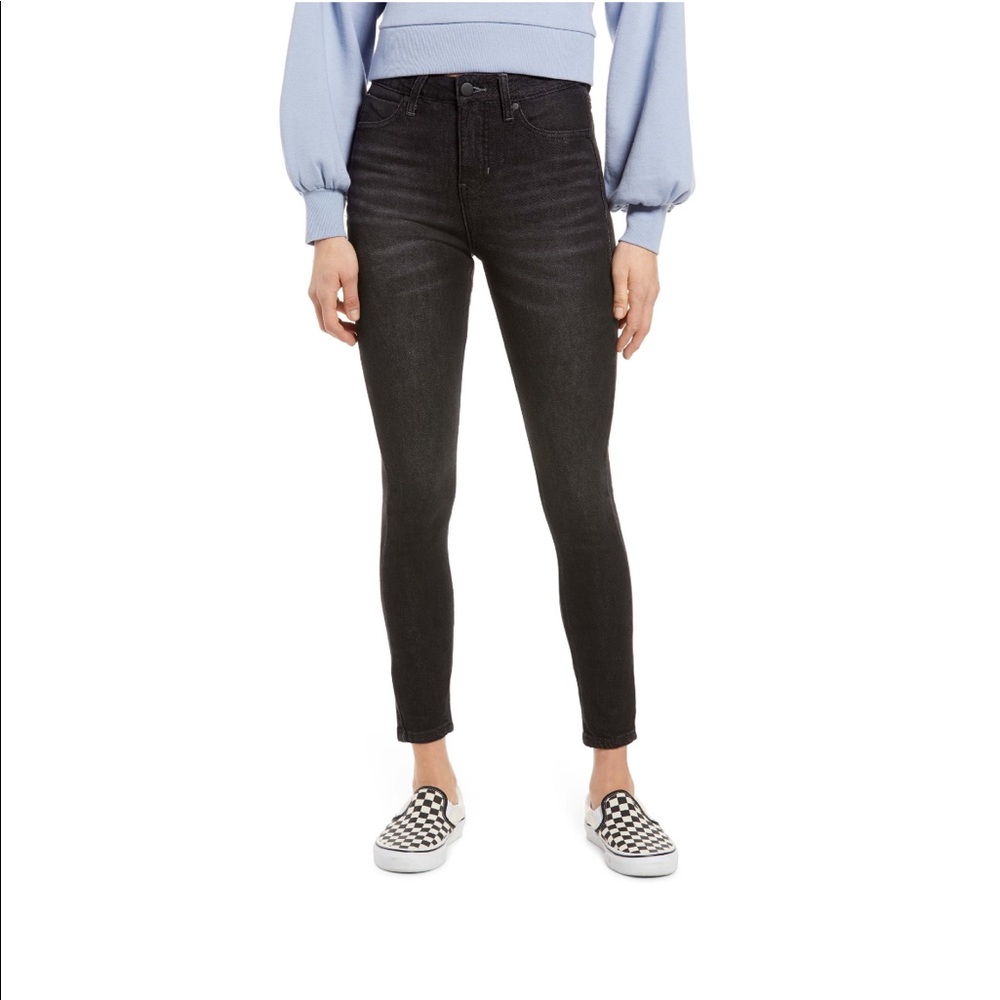 Bp. High waist skinny jeans sustainable faded black 32